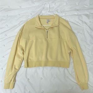 H&M yellow quarter zip jacket